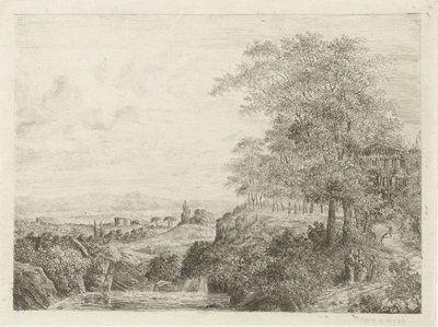 Paesaggio meridionale con tempio e figure da Willem Matthias Jan van Dielen