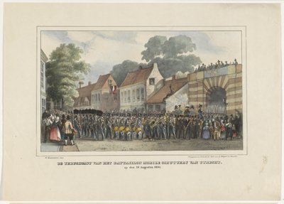Il ritorno del Battaglione Mobile Schuttery di Utrecht, il 19 agosto 1834 da Willem Pieter Hoevenaar