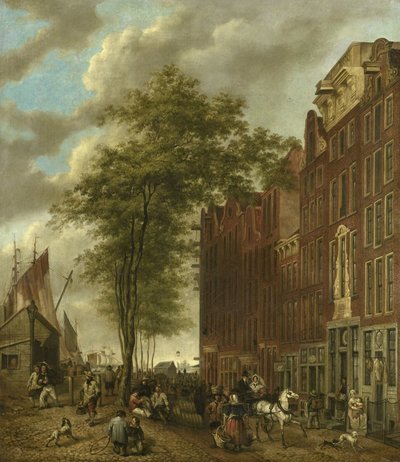 Il mercato delle cote (Slijpsteenmarkt), Amsterdam da Willem Pieter Hoevenaar