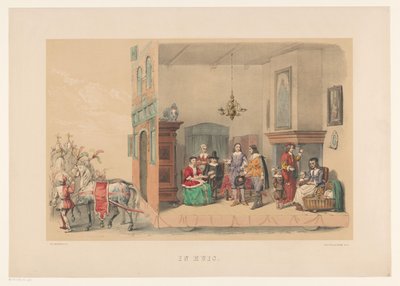 Secondo gruppo della mascherata di Utrecht nel 1856 da Willem Pieter Hoevenaar