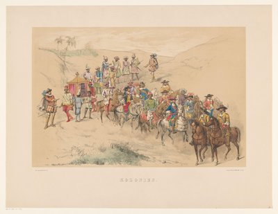 Quarto gruppo della mascherata di Utrecht nel 1856 da Willem Pieter Hoevenaar