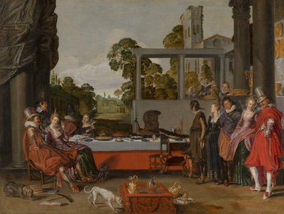 Compagnia Allegra su una Terrazza, 1616-17 da Willem Pietersz Buytewech