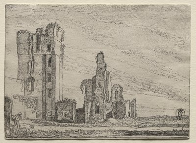 Rovine del castello Huys Te Kleef vicino a Haarlem da Willem Pietersz Buytewech