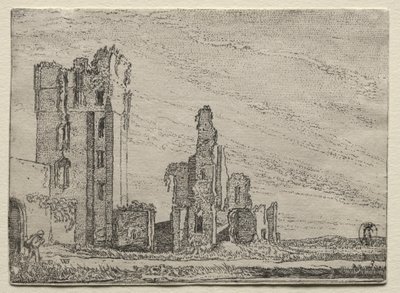 Rovine del Castello Huys Te Kleef vicino a Haarlem, c. 1616 da Willem Pietersz Buytewech