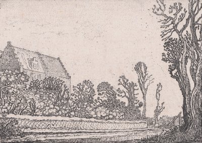 La casa con il frontone a gradini, da Verscheyden Landtschapjes Vari Paesaggi Piccoli..., ca. 1616 da Willem Pietersz. Buytewech