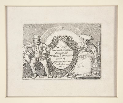Pagina del titolo per Il set dei paesaggi da Willem Pietersz. Buytewech