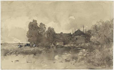 Paesaggio con fattoria da Willem Roelofs (I)