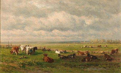 Paesaggio di prato con bestiame da Willem Roelofs (I)