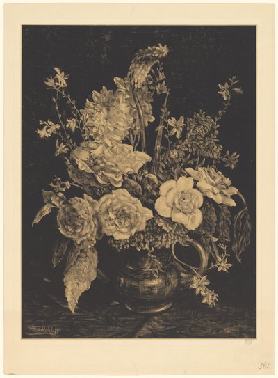 Fiori in un vaso da Willem Roelofs (II) (signed by artist)