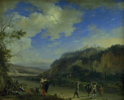 Paesaggio con gentiluomini che giocano a pall-mall da Willem Schellinks