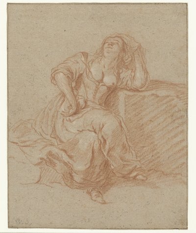 Donna seduta in posa lasciva da Willem Schellinks