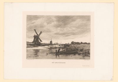Paesaggio con mulini lungo un canale da Willem Steelink (II)