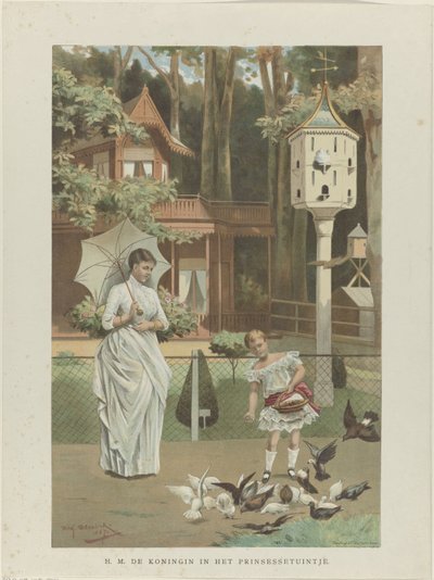 Ritratto di Emma, regina reggente dei Paesi Bassi, e Wilhelmina, regina dei Paesi Bassi da Willem Steelink (II)