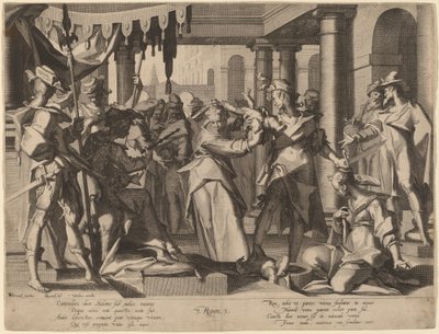 Il giudizio di Salomone da Willem Swanenburgh after Joachim Anthonisz Wtewael