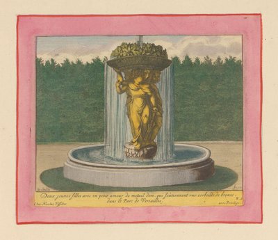 Brunnen mit einer Statue von drei Frauen, die einen Korb über ihren Köpfen tragen da Willem Swidde