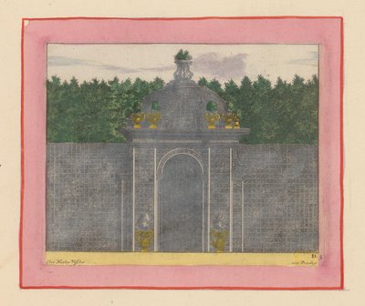 Pavillon mit Kuppel aus Lattenwerk in den Gärten von Versailles da Willem Swidde