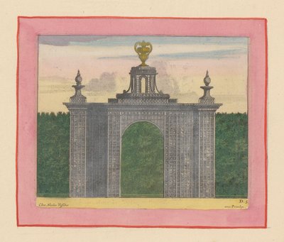 Gittertor mit Gartenvasen in den Gärten von Versailles da Willem Swidde