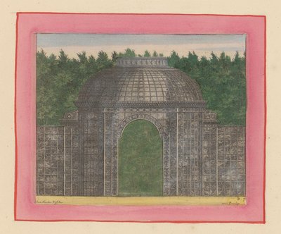 Laubengang mit Tor für eine Hecke in den Gärten von Versailles da Willem Swidde