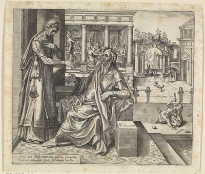 Sara chiede ad Abramo di mandare via Agar e Ismaele da Willem Thibaut