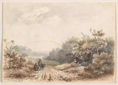 Paesaggio con una famiglia, una pecora e un cane da Willem Valter Pzn