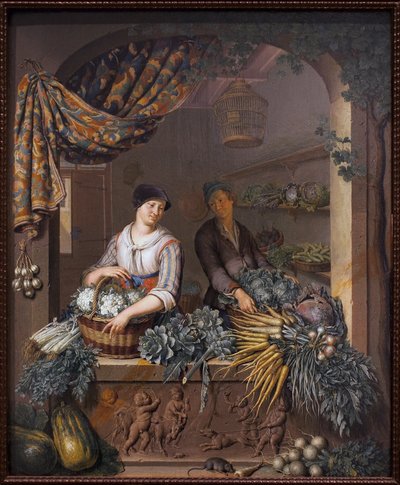 Un venditore di verdure da Willem Van Mieris