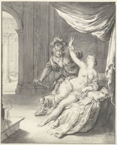 Tarquinius minaccia Lucrezia da Willem Van Mieris