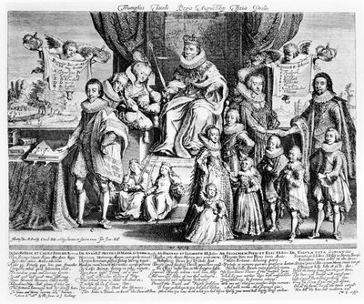 Il Trionfo di Re Giacomo e dei Suoi Augusti Discendenti, c.1622-4 da Willem Van de Passe