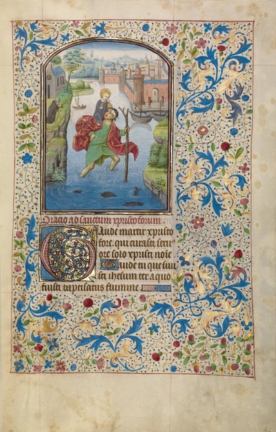 Heiliger Christophorus trägt das Christuskind da Willem Vrelant