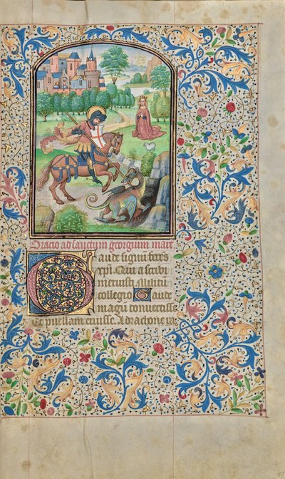 Sankt Georg und der Drache da Willem Vrelant