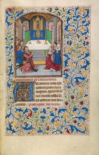 Die Anbetung der Eucharistie da Willem Vrelant