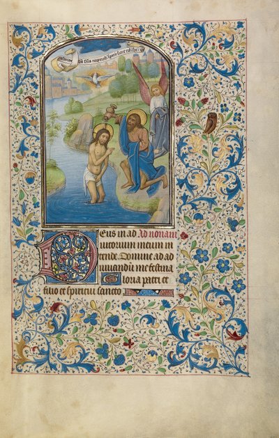 Die Taufe Christi da Willem Vrelant