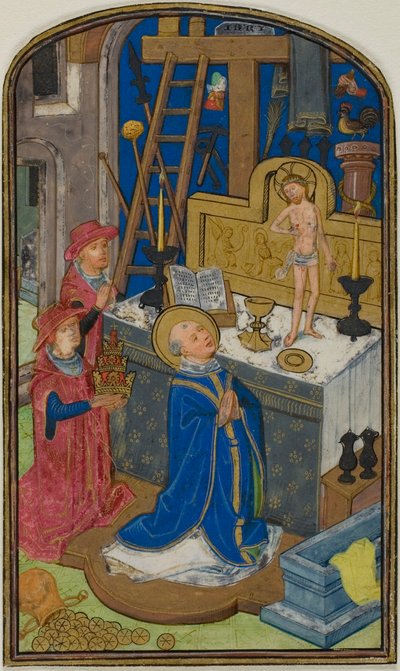 La Messa di San Gregorio, da un Libro delle Ore da Willem Vrelant