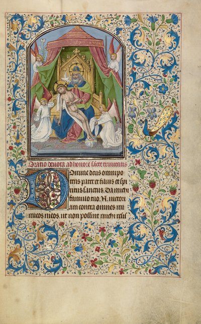 Der Gnadenthron Dreifaltigkeit da Willem Vrelant