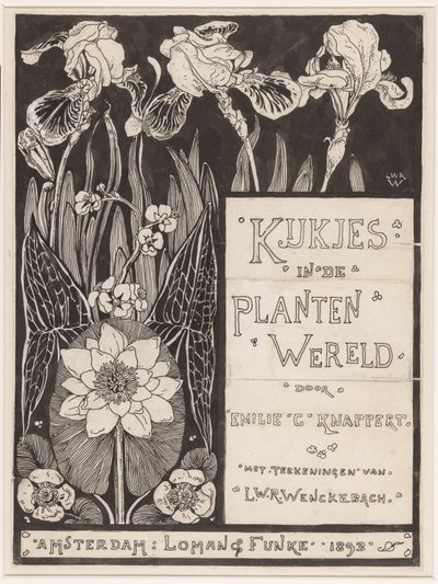 Progetto di copertina per: Knappert, Emilie C., Occhiata nel mondo delle piante, 1893 da Ludwig Willem Reymert Wenckebach