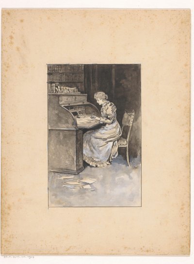 Donna che scrive da Ludwig Willem Reymert Wenckebach