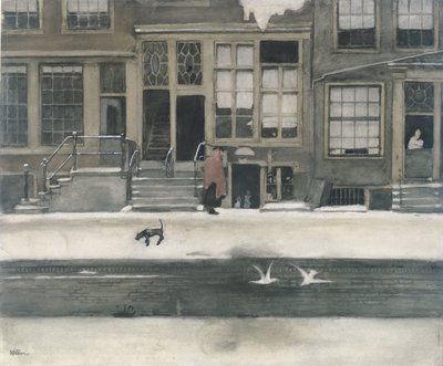 De Kromboomsloot ad Amsterdam da Willem Witsen (signed by artist)