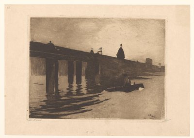 Veduta del Charing Cross Bridge a Londra da Willem Witsen (signed by artist)