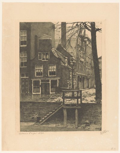 Veduta del Bierhaven e della Oranjestraat a Rotterdam da Willem Witsen (signed by artist)