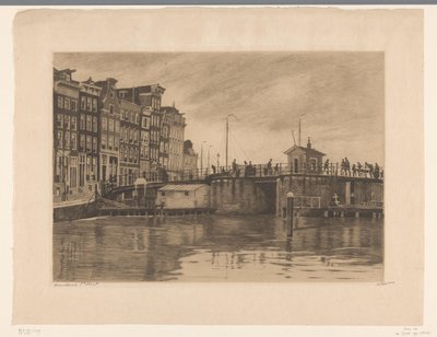 Vista della Kraansluis ad Amsterdam da Willem Witsen (signed by artist)