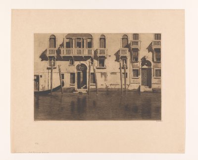 Vista sulle facciate e pali lungo il Canale Grande a Venezia da Willem Witsen (signed by artist)