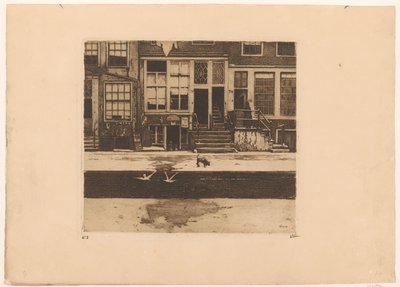 Veduta delle case sui canali ad Amsterdam da Willem Witsen (signed by artist)