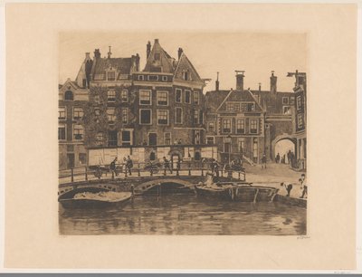 Veduta della Piazza della Borsa ad Amsterdam da Willem Witsen (signed by artist)