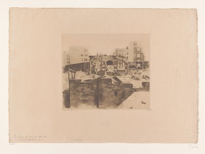 Vista di rovine in Post Street, San Francisco da Willem Witsen (signed by artist)
