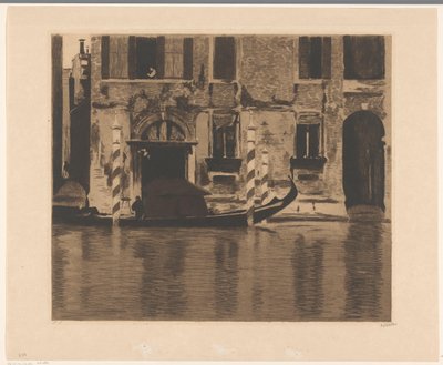 Gondola con struttura nel Canal Grande a Venezia da Willem Witsen (signed by artist)