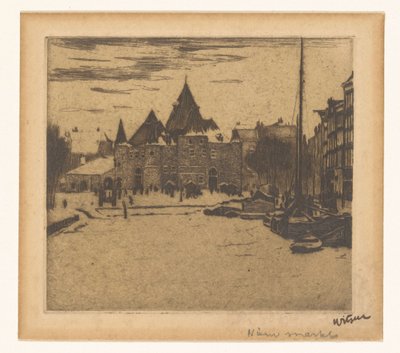 Nieuwmarkt ad Amsterdam da Willem Witsen (signed by artist)