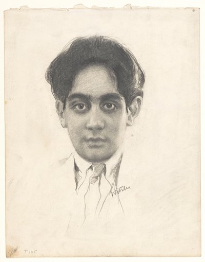Ritratto di Karamjit Singh Sahib Bahadur, principe di Kapurthala da Willem Witsen (signed by artist)