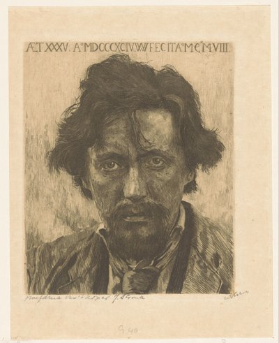 Ritratto di Willem Kloos da Willem Witsen (signed by artist)