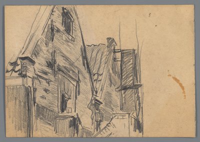 Rückfassaden der Gebäude Korte Dijkstraat 2 und 4 in Amsterdam da Willem Witsen