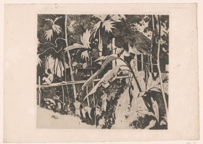 Vegetazione e un ponte stretto a Buitenzorg da Willem Arnoldus Witsen