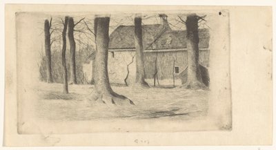 Alberi vicino a una casa da Willem Arnoldus Witsen